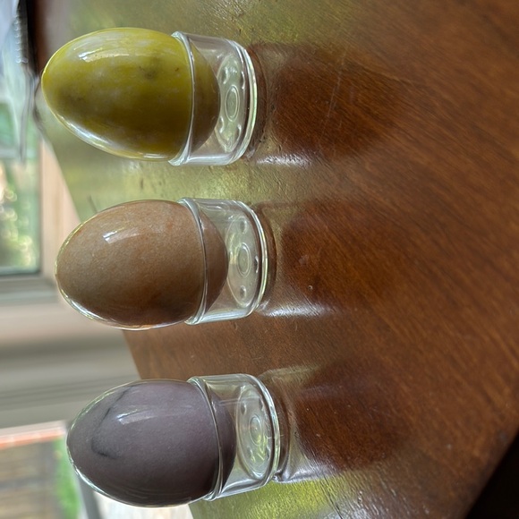 Set of Seven Decorative Stone Eggs - Picture 5 of 8